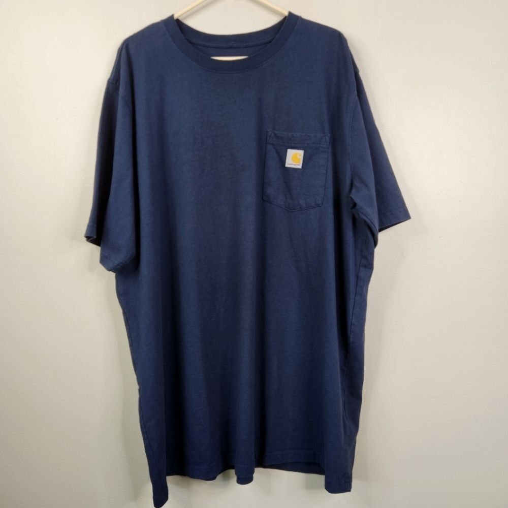 Carhartt Mens Relaxed Fit Single Pocket Short Sleeve Crew Neck Tee 2XLT